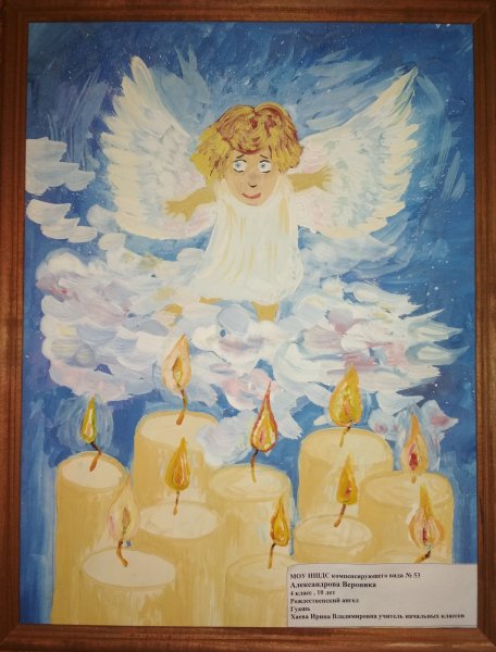 Ангел рисунок гуашью