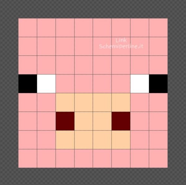 Пиксельное лицо свиньи