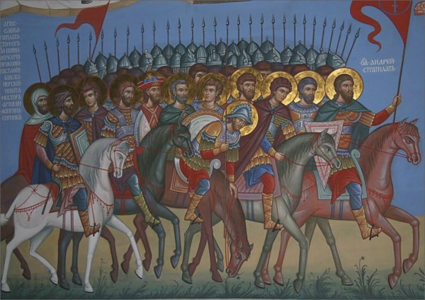 Икона собор святых воинов,мучеников