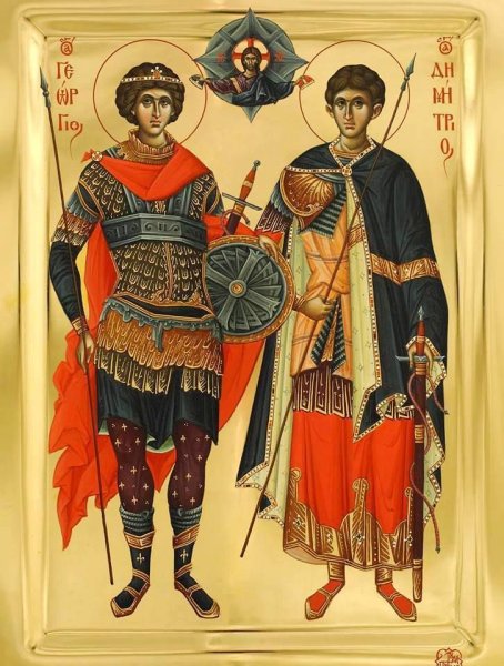 Святые мученики фреска Византия