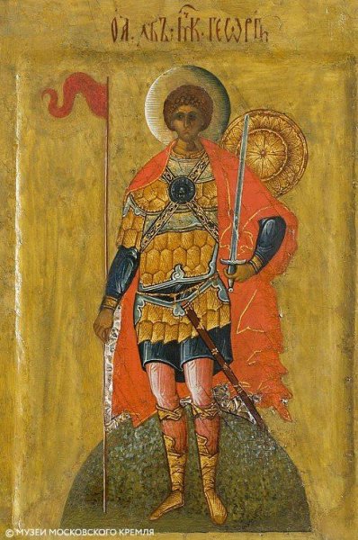 Византийская фреска Иоанн воин