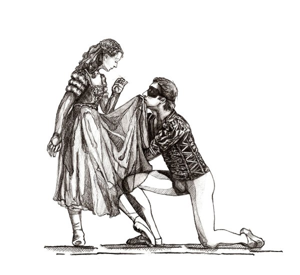 Балет Ромео и Джульетта рисунок детский Рыцари