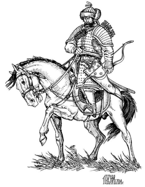 Татарский воин Сибирского ханства 16 века