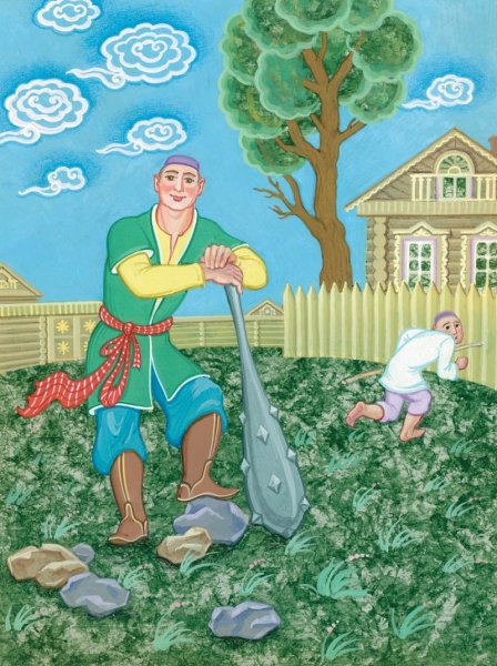 Иллюстрации к народной татарской сказке камыр батыр