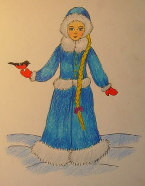 Детский рисунок к опере Снегурочка 3 класс