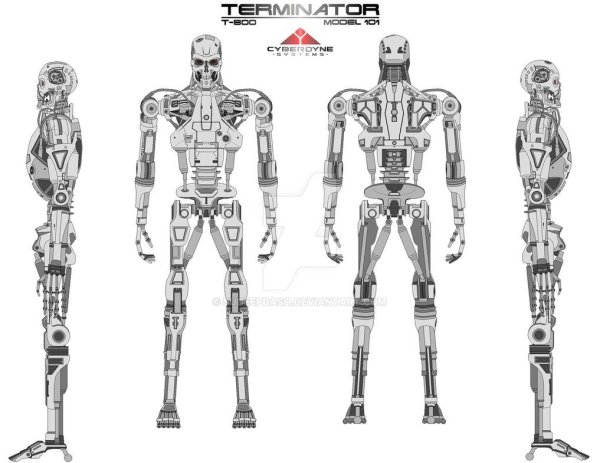 Терминатор эндоскелет т-800 чертеж