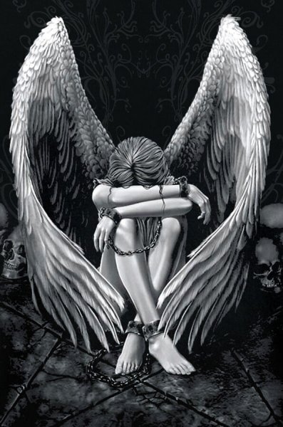 Плачущий ангел девушка