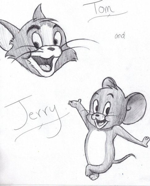 Как срисовать том и Джерри