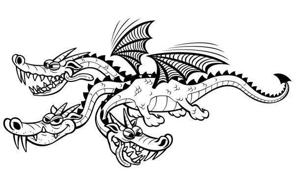 Рисунки трехглавый дракон