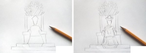 Снежная Королева рисунок карандашом