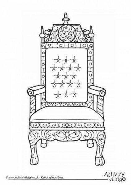 Рисунок Царский трон сбоку