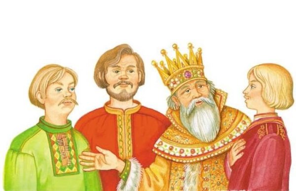 Царь и три сына иллюстрации