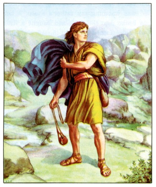 Молодой царь Давид пастух