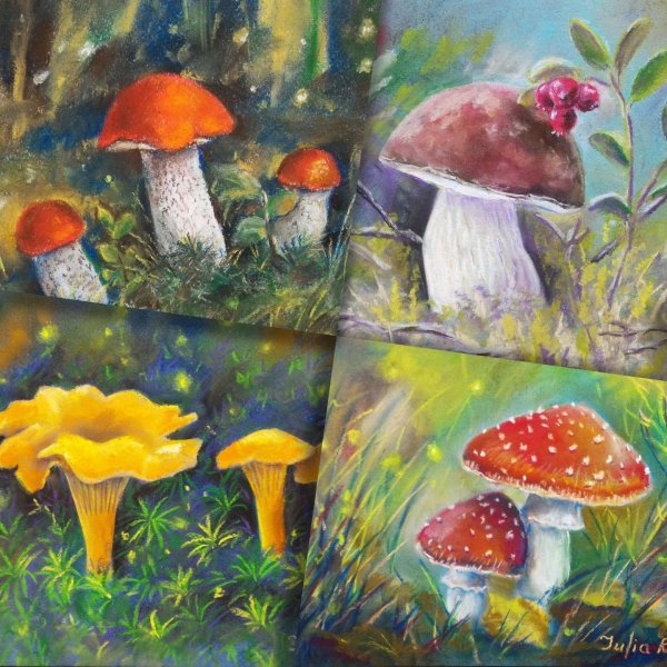 Картина грибы