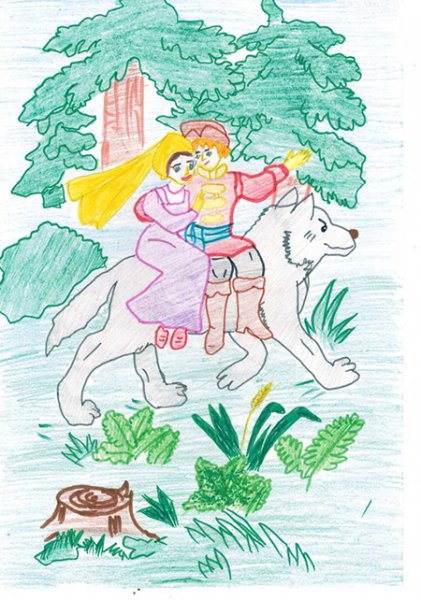 Литература 3 класс рисунок Иван- Царевич и серый волк