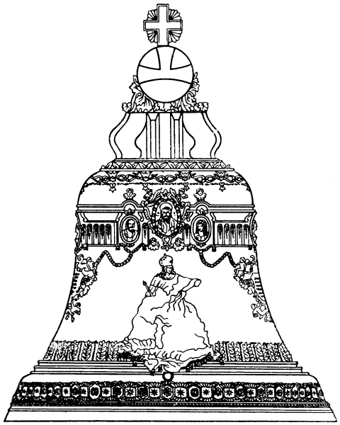 Царь колокол в Москве рисунок