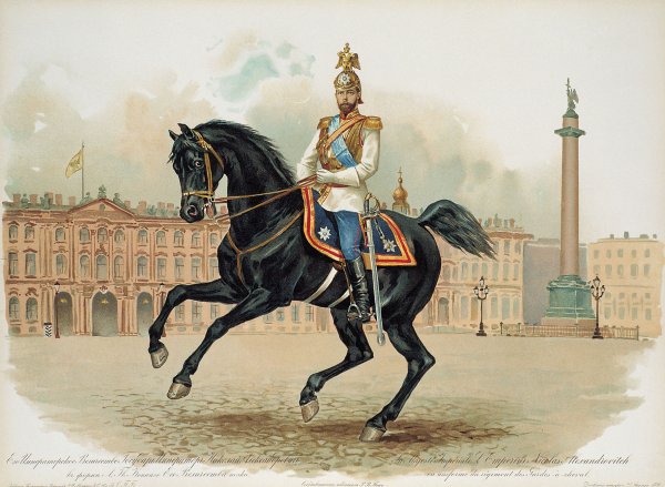 Николай 2 в форме лейб гвардии конного полка
