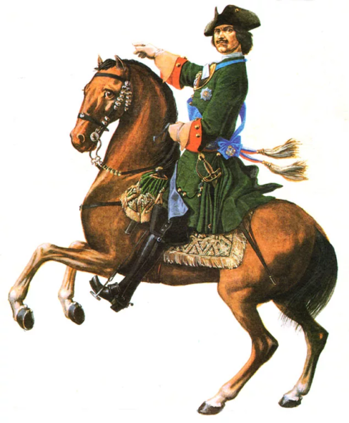 Петр 1 на коне рисунок