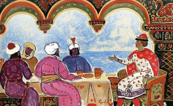 Сказка о царе Салтане Гвидон встречает гостей