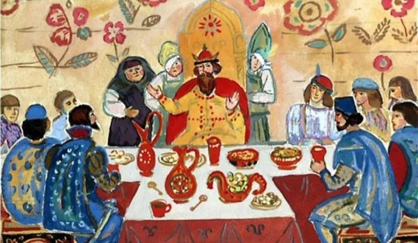 Сказки Пушкина о царе Салтане пир