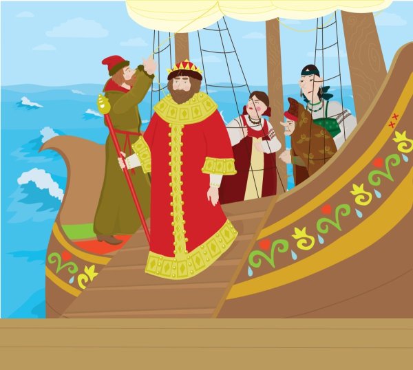 Царь Салтан с корабельщиками