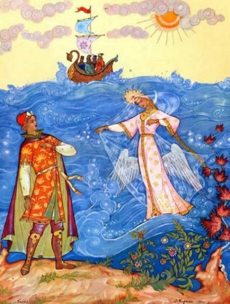 Рисунки царь салтан и царевна лебедь