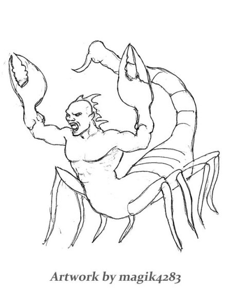 Нарисовать скорпиона
