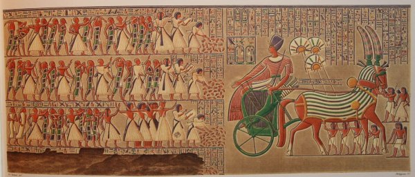 Египетская фреска фараонов