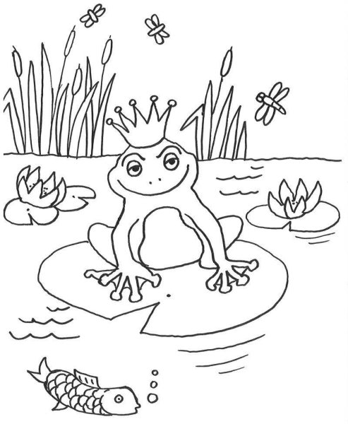 Рисунки царевна лягушка на болоте