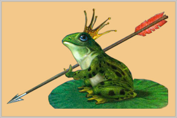 Лягушка со стрелой из сказки Царевна лягушка