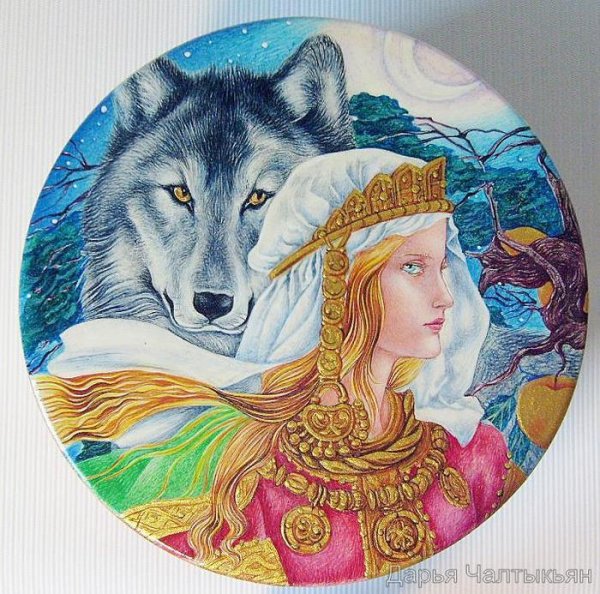 Рисунки царевна на волке