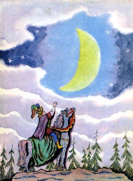 Конашевич иллюстрации к сказкам Пушкина о мертвой царевне