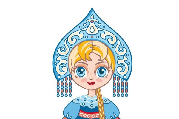 Лицо русской красавицы для детей
