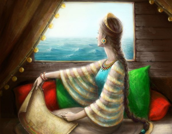 Девушка ждет принца у окна