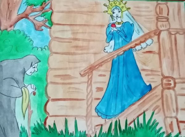 Сказка о мёртвой царевне и семи богатырях детские рисунки