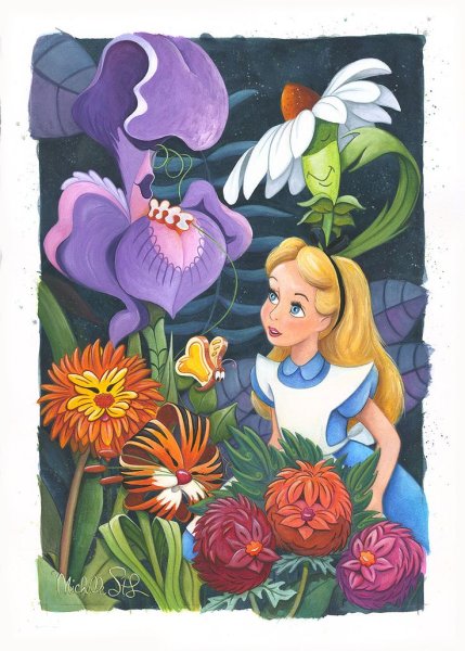 Алиса в стране чудес в цветах