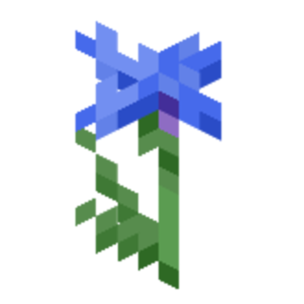 Синий цветок в МАЙНКРАФТЕ