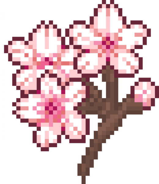 Цветок пиксель