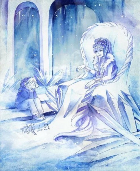 Снежная Королева и Кай иллюстрации
