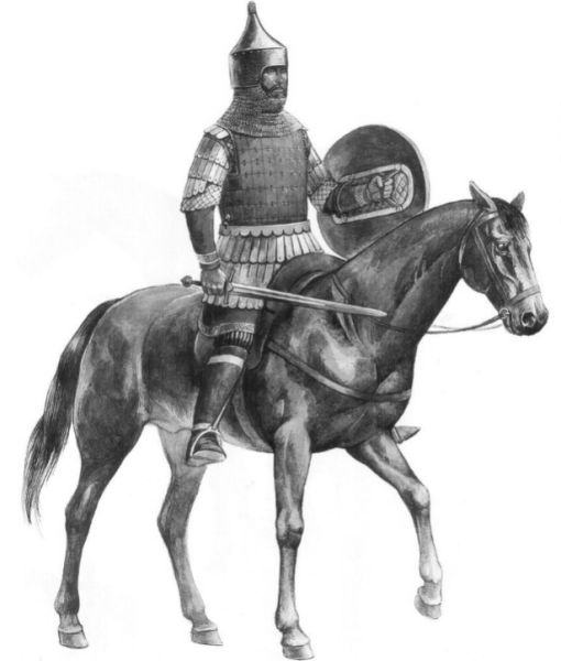 Тяжеловооруженный монгольский воин Горелик