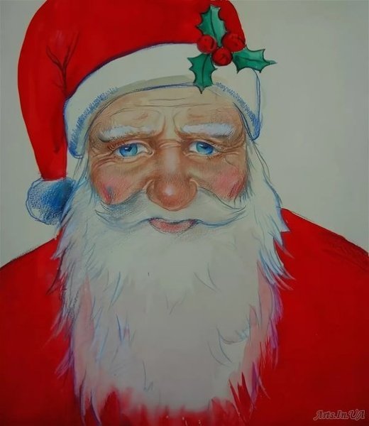Нарисовать портрет Деда Мороза