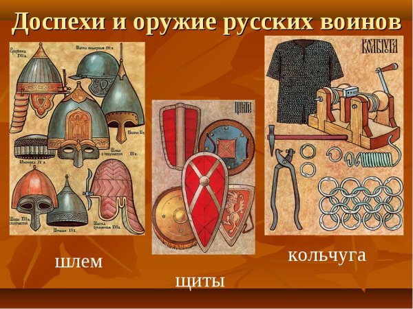 Вооружение богатырей древней Руси