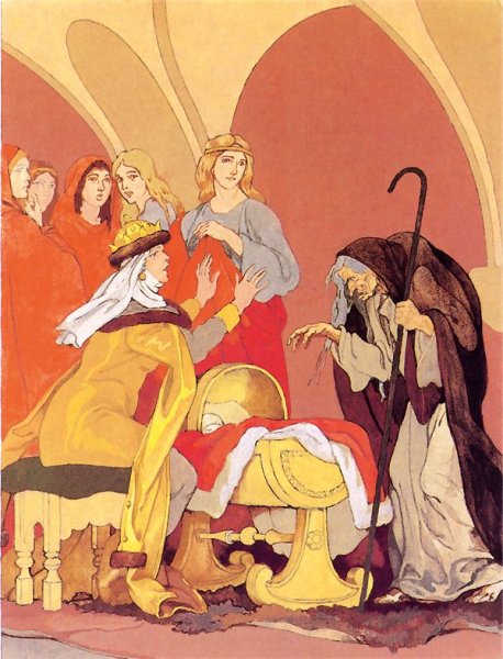 Иллюстрация к сказке спящая Царевна Жуковский
