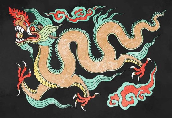 Вьетнамский дракон иллюстрация