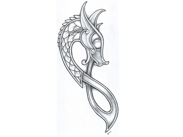 Орнамент викингов дракон
