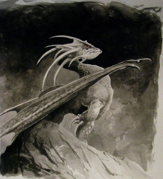 Картина черный дракон