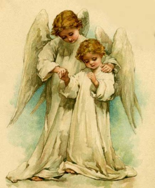 Рисунки винтажные ангелов