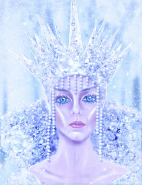 Портрет снежной королевы из сказки Снежная Королева