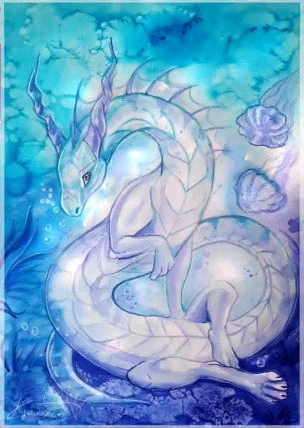 Красивый дракон воды