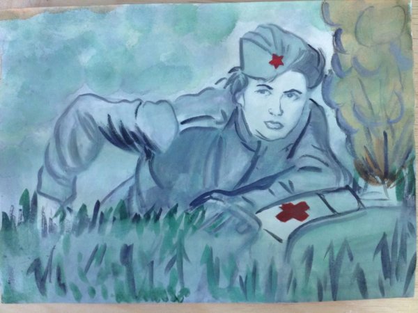 Рисунки военного героя